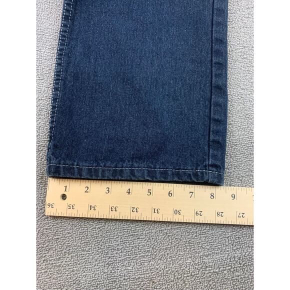 Loose Thread Men's 36x32 Dark Blue Jeans. - Picture 10 of 11